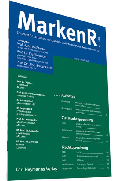 MarkenR - Markenrecht - Heft 1|2024