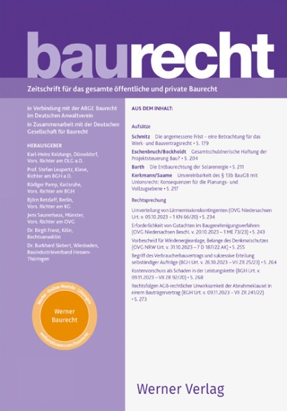 BauR - Baurecht - Heft 9|2021