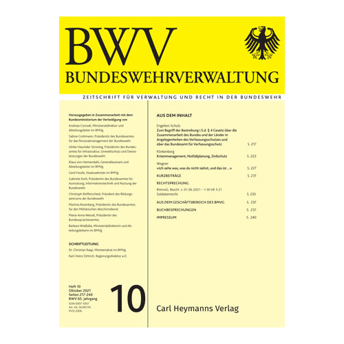 Bundeswehrverwaltung - Heft 10|2021