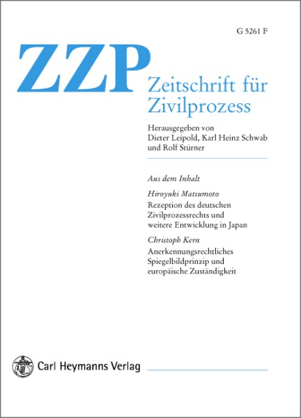 ZZP - Zeitschrift für Zivilprozess - Heft 1|2023