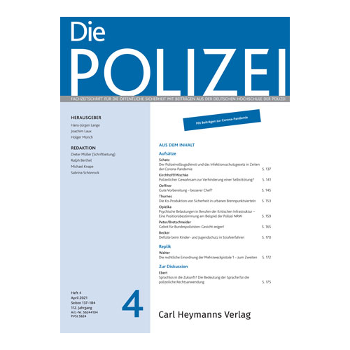 Die Polizei - Heft 4|2021