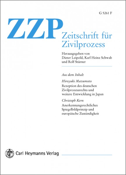 ZZP - Zeitschrift für Zivilprozess - Heft 3|2022