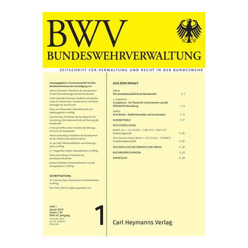 Bundeswehrverwaltung - Heft 1|2023