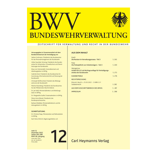 Bundeswehrverwaltung - Heft 12|2022