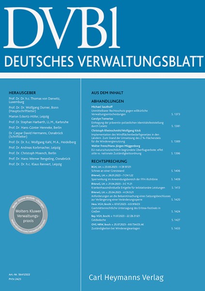 DVBl - Deutsches Verwaltungsblatt (Probeabonnement - 2 Hefte)