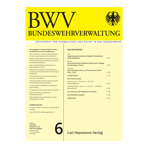 Bundeswehrverwaltung - Heft 6|2022