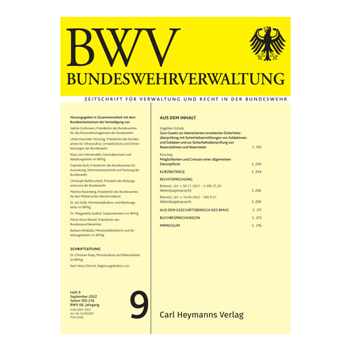 Bundeswehrverwaltung - Heft 9|2022