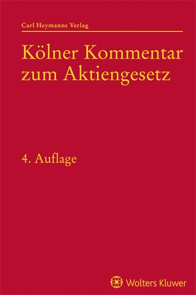 Kölner Kommentar zum AktienG inkl. bereits erschienene Bände