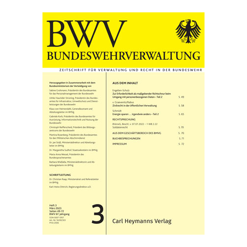 Bundeswehrverwaltung - Heft 3|2023