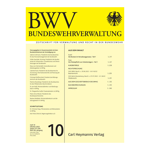 Bundeswehrverwaltung - Heft 10|2022