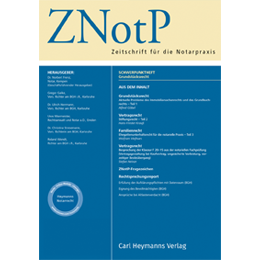 ZNotP - Zeitschrift für die Notarpraxis