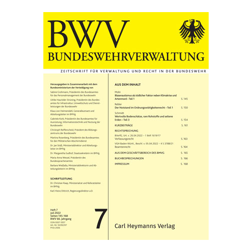 Bundeswehrverwaltung - Heft 7|2022