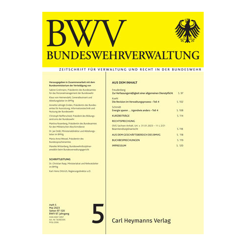 Bundeswehrverwaltung - Heft 5|2023