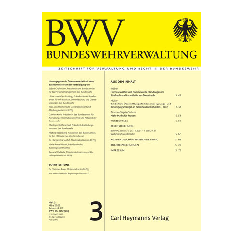 Bundeswehrverwaltung - Heft 3|2022