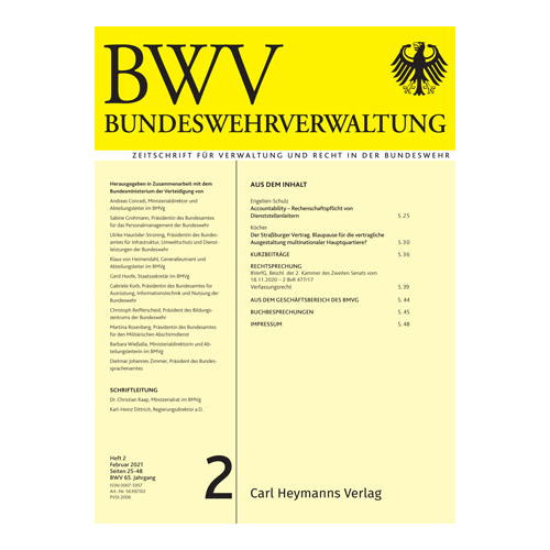 Bundeswehrverwaltung - Heft 2|2021