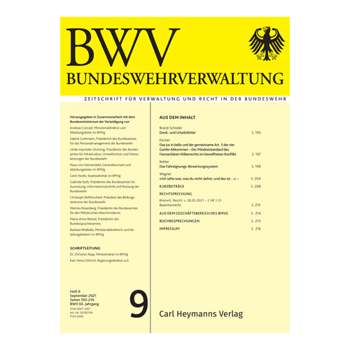 Bundeswehrverwaltung - Heft 9|2021
